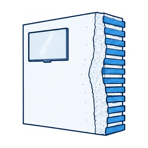 Schematic: Plaster over lath (some older El Toro-era homes)