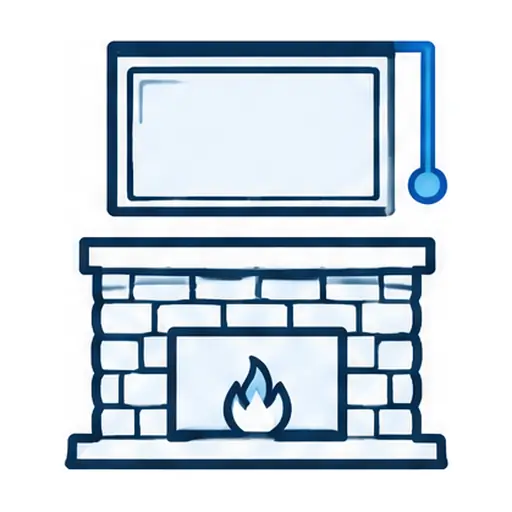Schematic icon: TV Above a Fireplace