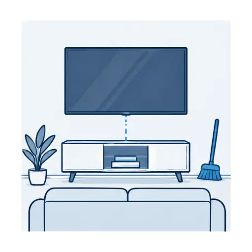 Illustration: step 4 — Hang, test, tidy